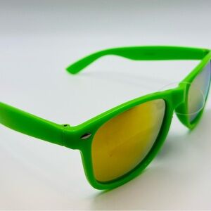 Green Sunglasses with Yellow Lenses